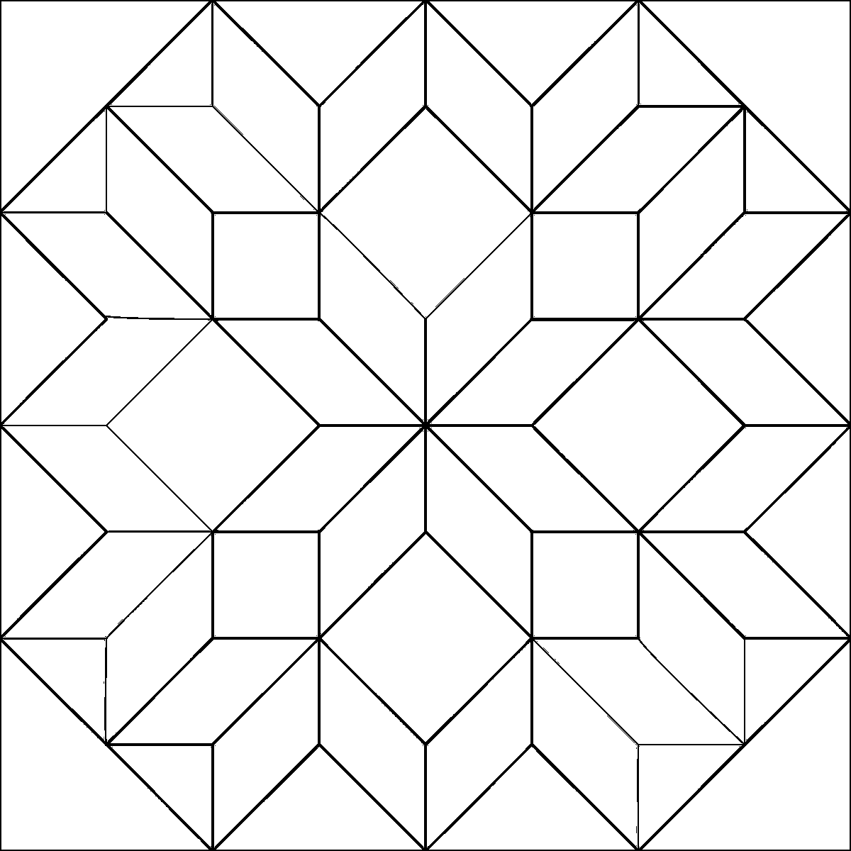 Pattern 160, Amish Dahlia barn quilt pattern thumbnail